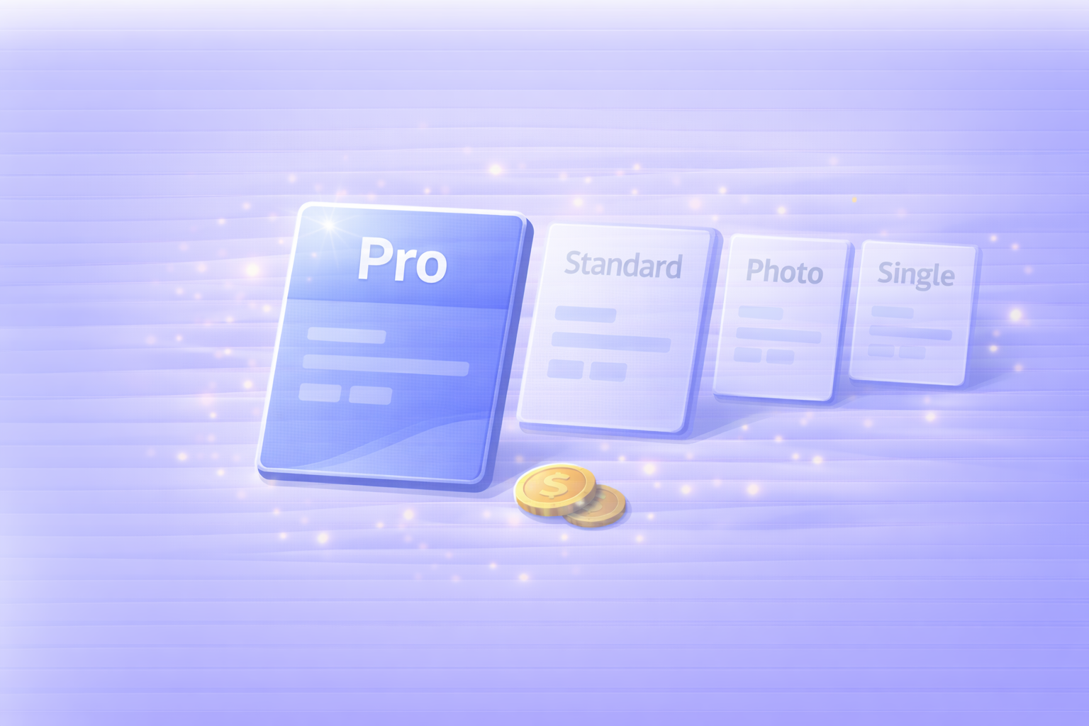 プラン設計で安くする（Pro/Standard/Photo/Single）