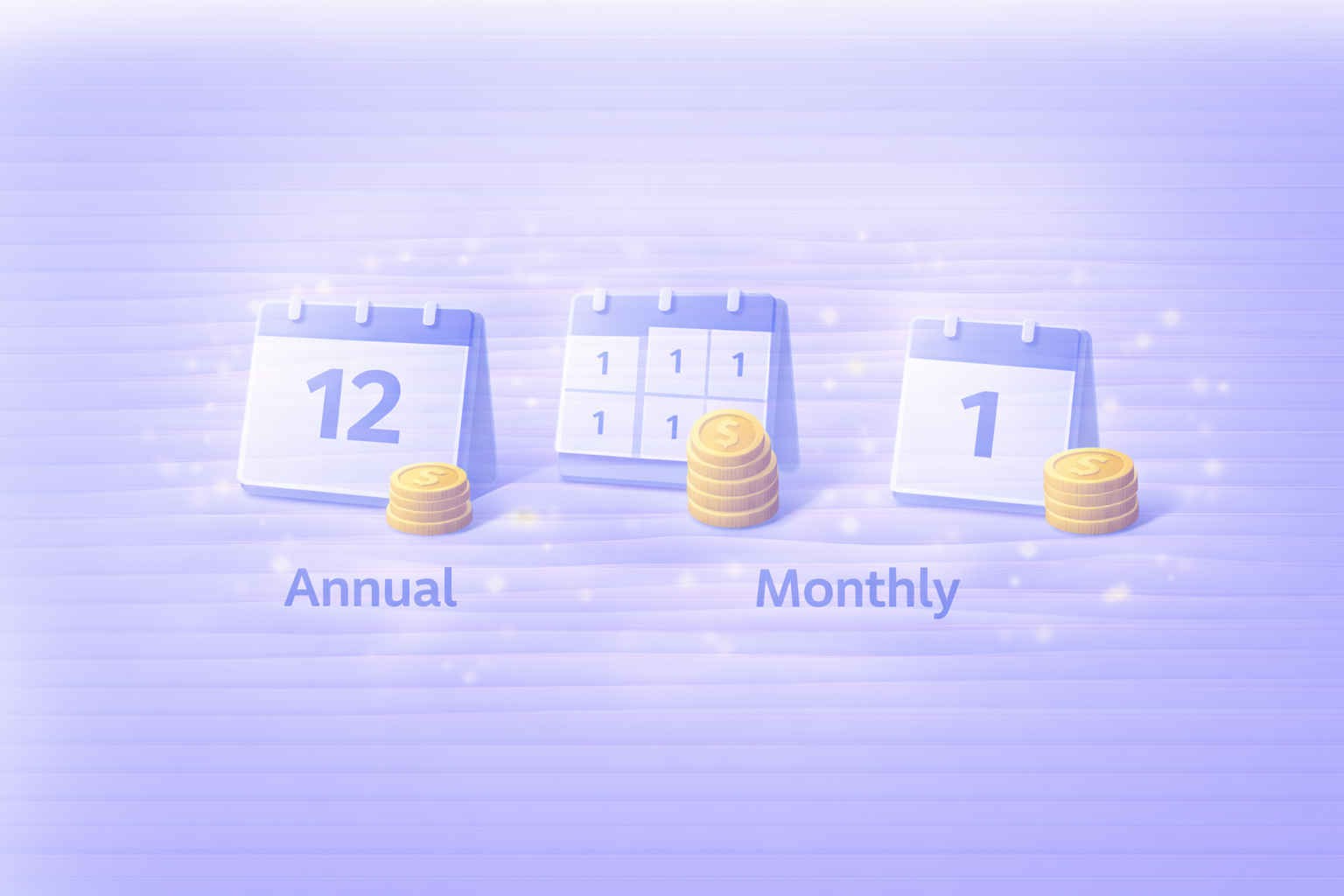 契約タイプ（年間／年間・月々払い／月々）の違い