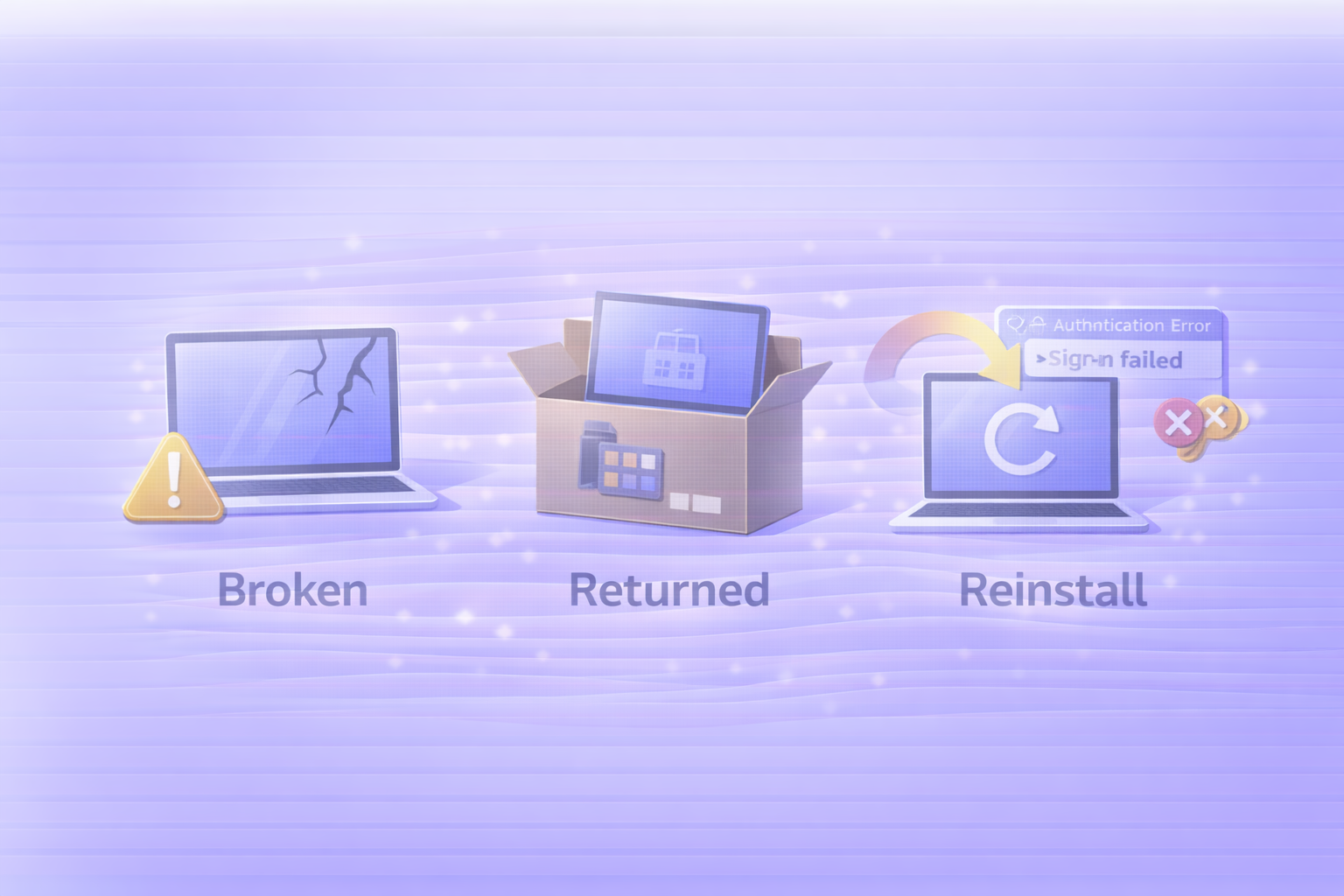 よくある詰まり（Broken / Returned / Reinstall）